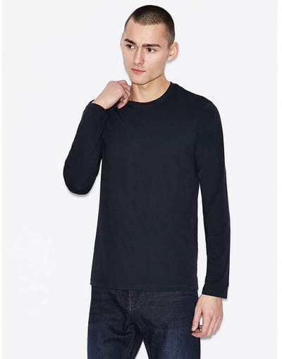 Armani Exchange 8nzm77_zja5z T-shirt Met Lange Mouwen Blauw M Man