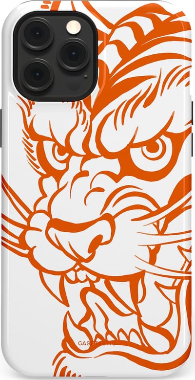Casetastic Hoesje Geschikt voor Apple iPhone 12 Pro Max Magsafe - Stijlvolle Beschermende Duo-layer Case - Wilde lijnen