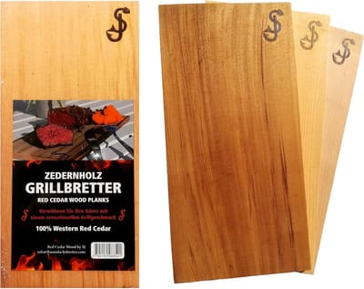 SnelShoppen - 3-delige set Red Cedar Rookplanken voor Grillen, 100% Natuurlijke Aromaplanken, Perfect voor Barbecue, Tuin, Keuken en Feest