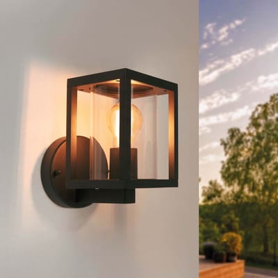 Ledvion - Industriele LED Wandlamp - E27 - IP44 - Zwart
