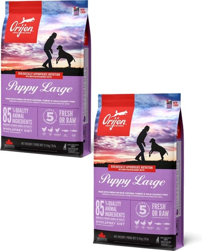 Orijen Whole Prey Puppy Large Breed Kip&Kalkoen - Hondenvoer - 2 x 11.4 kg