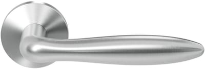 Deurkruk op rozet - RVS geborsteld - RVS - GPF - GPF1314.09.00 Rangi Deurklink op ronde RVS, 50x8mm