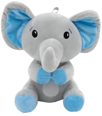 Ballongewichtje 2-in-1 Pluche Knuffel Olifant Blauw (170gr-21cm)