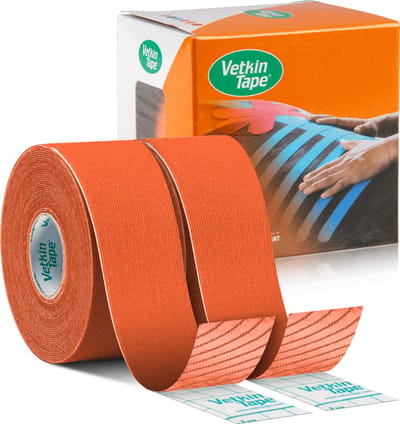 VetkinTape® - Oranje - 2 rollen - Kinesiotape - Voor paarden en andere dieren - 3cm x 5m