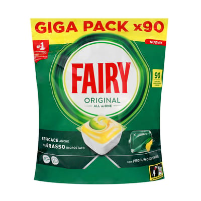Fairy Original Kapsules Tout-en-Un pour Lave-Vaisselle 1 Paquet. - 90 Pcs.