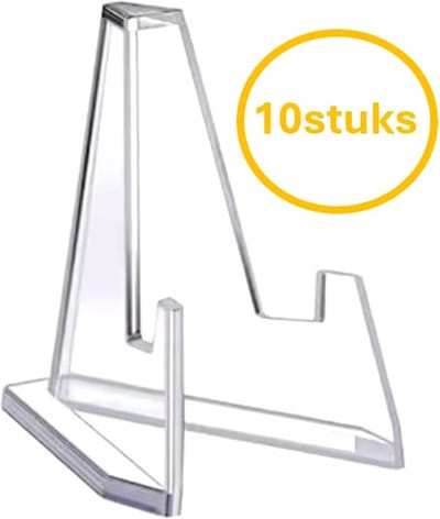 10 stuks kaart houder - geschikt voor toploaders - munten houder - transparant - kaarthouder - 54mm hoogte