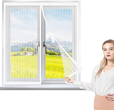Magnetisch Vliegenraam 200 x 115 cm - Insectengaas voor Terrasgordijnen - Eenvoudig te Installeren en Ideaal voor Huizen met Kinderen en Huisdieren