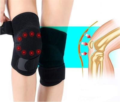 1 paar zelf verwarmende - kniebeschermers - warm kussen - toermalijn magnetische therapie - kniebrace voor - artritispijn - reumatoïde artritis.