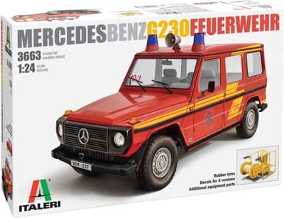 Italeri Modelbouwpakket Auto - 3663 Mercedes Benz G230 Feuerwehr Plastic - 1:24 - Modelbouw