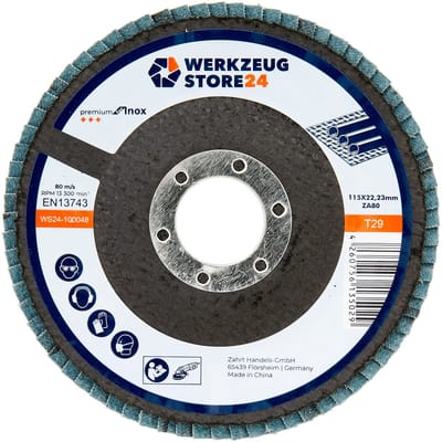 WS24 10x lamellenschijf 115 mm convex zirkonium-aluminiumoxide K ...