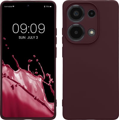 kwmobile telefoonhoesje geschikt voor Xiaomi Redmi Note 13 Pro 4G - Hoesje voor smartphone - Precisie camera uitsnede - TPU back cover in bordeaux-violet