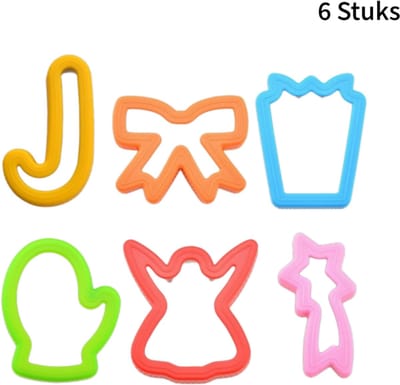6 stuks roestvrijstalen koekjes uitstekers set - cartoon vormen - voor koekjes, fondant en zandtaartjes