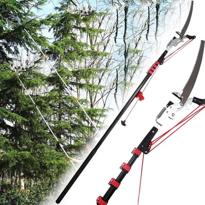 Telescopische Boomzaag - Snoei- en Takkenzaag - Takken Snoeien - Uitschuifbare Steel - Tot 6m - Zilver