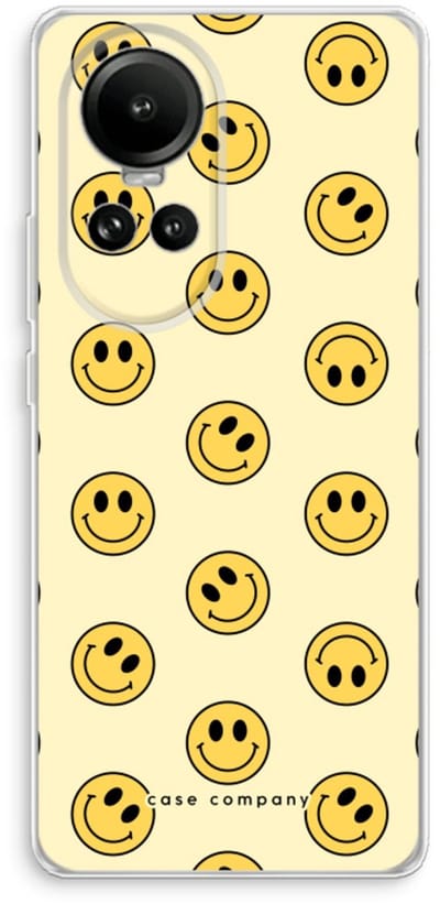 Case Company® - Hoesje geschikt voor Oppo Reno 10 hoesje - Smiley N°2 - Soft Cover Telefoonhoesje - Bescherming aan alle Kanten en Schermrand