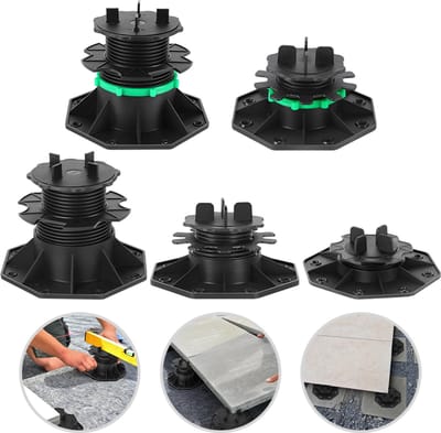 10 stuks - Terrasdragers 35-65mm - Tot 800 kg - Verstelbare - Eenvoudig te installeren - Vlonderdrager