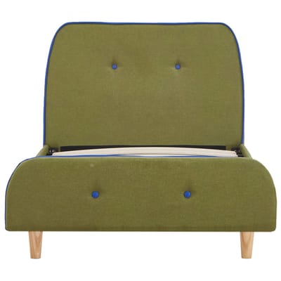 vidaXL - Bedframe - stof - groen - 90x200 - cm