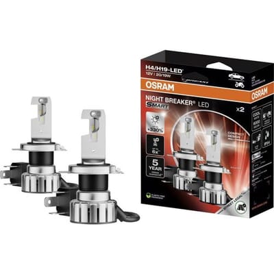 Osram H4 Night Breaker LED Smart ( Set ) Street-Legal Plug & Play Cool White 6000K +330% 64193DWNBSM