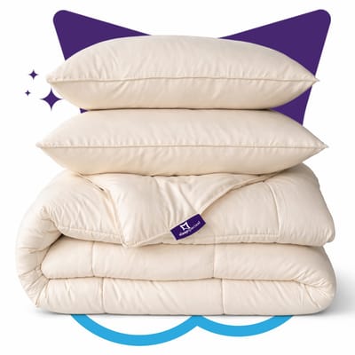 Slaapspeciaal eazydekbed 200x220 cm Taupe Met Kussenslopen – Wasbaar Hoesloos Dekbed Zonder Overtrek – Inclusief Twee Kussenslopen – All Year Dekbed – Extra Lang – Anti Allergisch – Perfect Voor Elke Seizoen – Tweepersoons Dekbed Zonder Overtrek