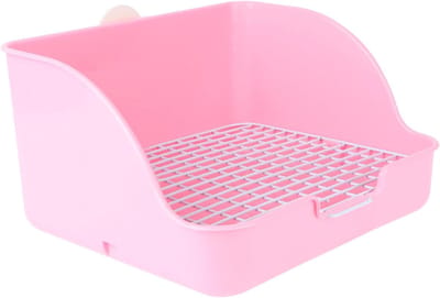 Konijnentoilet Trainer - Huisdier Toilet - Zindelijkheidstraining - Anti-urine Sproeiontwerp - 28 x 23 x 15 cm - Roze
