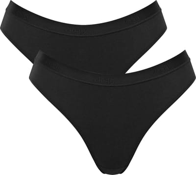 sloggi GO Casual High leg 2P Dames Onderbroek - Zwart - Maat XL