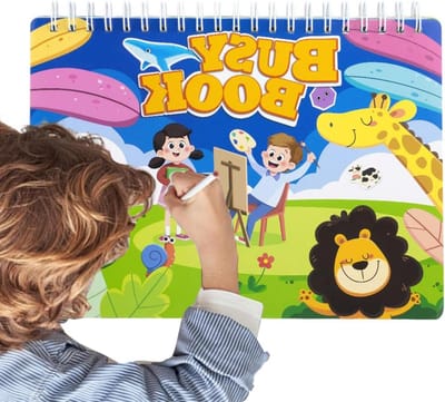 Activiteitenboek - Leerwerkboek Puzzels - Vroege Ontwikkeling - Herbruikbaar Schrijfoppervlak - 32.8 x 22.9 cm - Meerdere Kenmerken