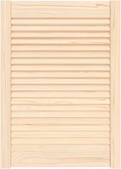 Houten Kastdeur - Louvredeur Lamellen - Meubelrenovatie - Massief Grenenhout - 69x494 cm - Bruin