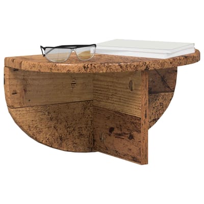 vidaXL - Wandplank - Muurmontage - Oudhout - 38 - x - 19 - x - 19 - cm - Bewerkt - hout