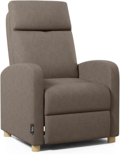 Relaxfauteuil Stof - Comfortabele Stoel - Ontspannen Thuis - Handmatige Kanteling 160 Graden - 66x92x103 cm - Bruin