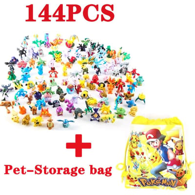 144 Stijl Pokemon Figuur Speelgoed Anime Pikachu Actiefiguur Model Sier Decoratie Verzamelen Speelgoed Ontworpen Voor Kerstcadeau Voor Kinderen