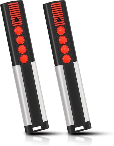 2 Stuks 868MHz Garage Afstandsbediening, 4 Kanalen, Compatibel met TX03-868-4, Ideaal voor Garages en Poorten