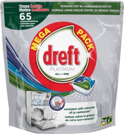 Dreft Platinum Allin1 - 65 tabs - original vaatwastabletten