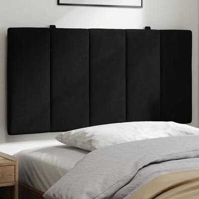 vidaXL - Hoofdbordkussen - "Hanko" - 100 - cm - fluweel - zwart