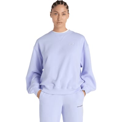 New Balance Terry Sweatshirts Dames - Paars - Maat M - Katoen Jersey