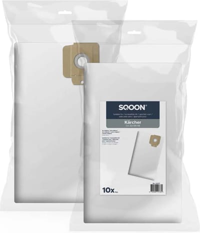 SQOON® Stofzuigerzakken Geschikt voor Kärcher CV 30/38/48 - Model 6.904-305.0 - 10 stuks