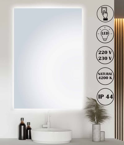 Luna Serie - Badkamerspiegel - Verlichte LED - 60x80 cm - IP44