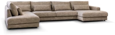 PEPP interiors Hoekbank COMO U-opstelling ottoman links - Silencio 19