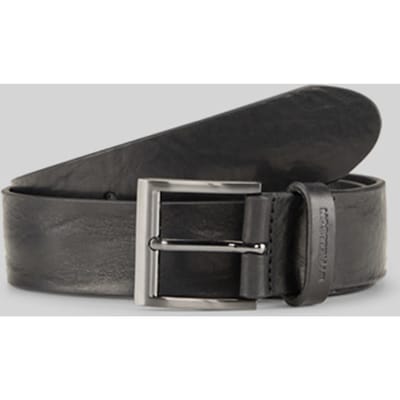 strellson riem Leather Belt 4,0 W80 Black zwart