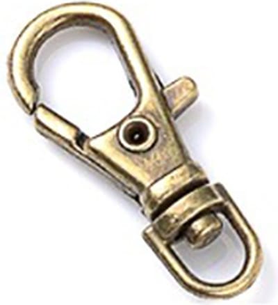 Musketon haak - 23mm - Draaibaar - Swivel - Brons