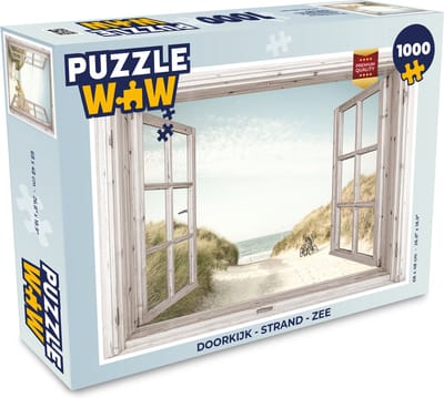 Puzzel Doorkijk - Strand - Zee - Legpuzzel - Puzzel 1000 stukjes volwassenen