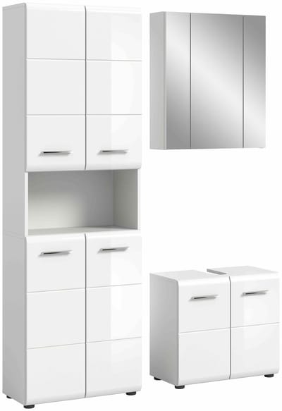 IJs badkamercombinatie wit hoogglans MDF TZ wit NB - 32x135x185cm