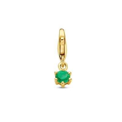 Slotbedel Met Geboortesteen 14K Geelgoud