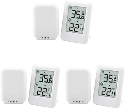 Draadloze Thermometer - Binnen Buiten Meter - Temperatuur Meten - 100 Meter Bereik - 8.4 x 5.9 cm