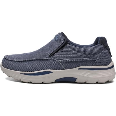 Lichte Heren Casual Schoenen Mode Ademend Platform Sneakers Loafers Platte Schoen Outdoor Comfortabele Wandelschoenen Mannelijke Canvas Schoen 47 blauw