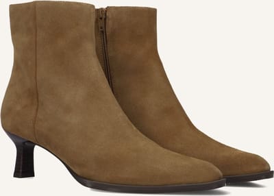 Unisa Lomas Enkellaarsjes - Enkelboots met rits - Dames - Camel - Maat 38