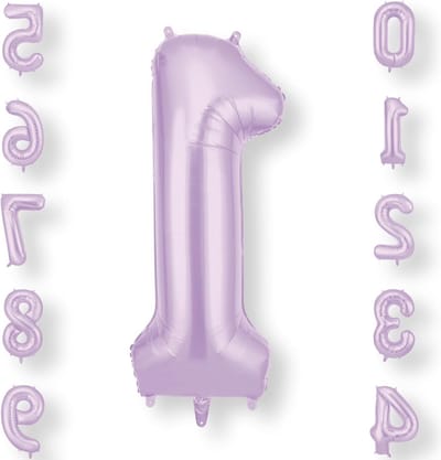 Grote Paarse Ballon Nummer 1 van 101 cm | Helium Ballon voor Feestjes, Verjaardagen en Decoraties