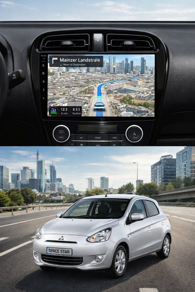 ADIVOX T1 9 inch geschikt voor Mitsubishi Space Star 2013-2020 Android 15 CarPlay/Auto/Wifi/RDS/DSP/NAV/DAB+