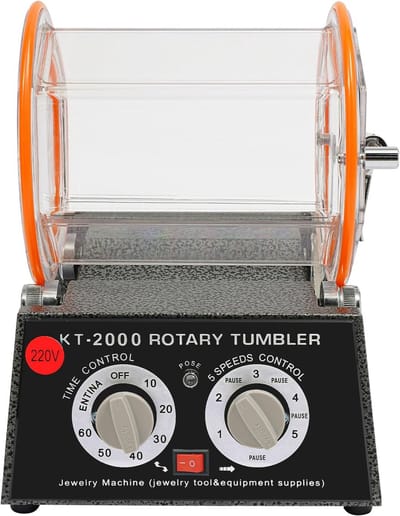 Polijsttrommel Machine - Metaalbewerking Tumbler - Sieraden Polijsten - 5 Snelheden Instelbaar - 23 x 18 x 24 cm