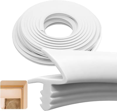 Geluiddichte Deurklink, Isolatie Seal voor Houten Frames, Winddicht en Schokabsorberend, 10 m, Wit