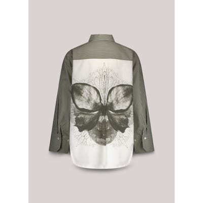 Summum 2s3347-12271 655 blouse big flower cotton dark camo