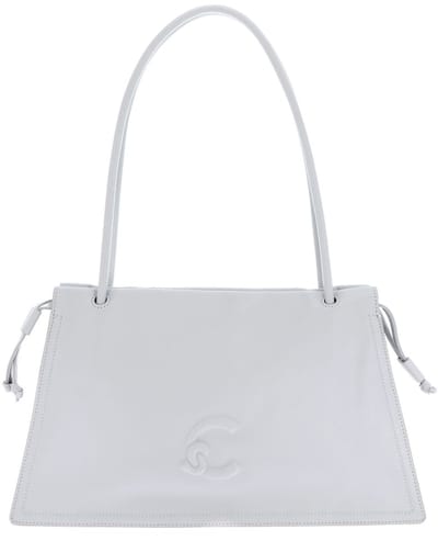 COCCINELLE Leren schoudertas Dulse Shoulderbag Snow Lichtblauw